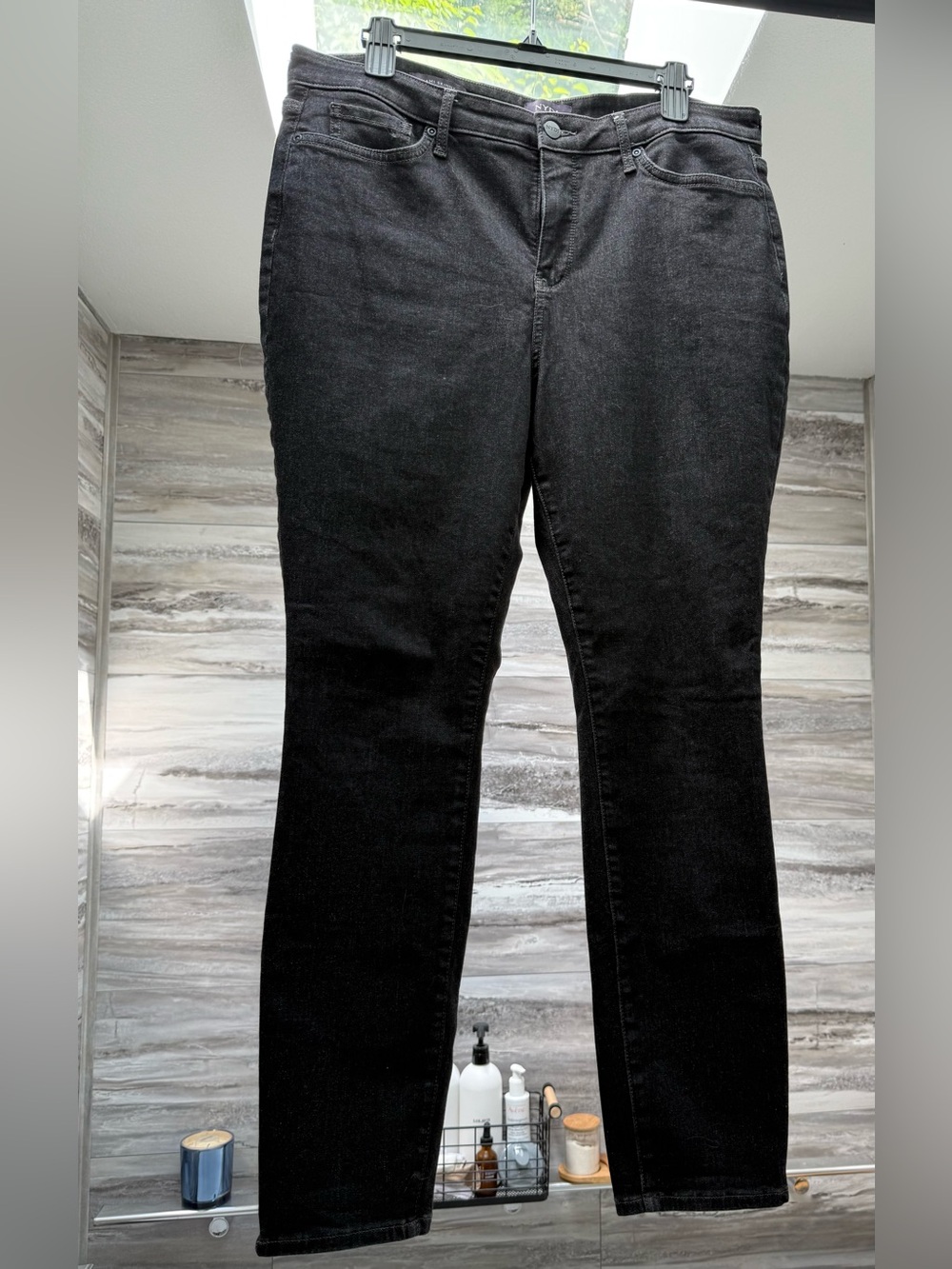NYDJ W14 Ami skinny LiftXTuck black wash jeans - classic style modern shaping.